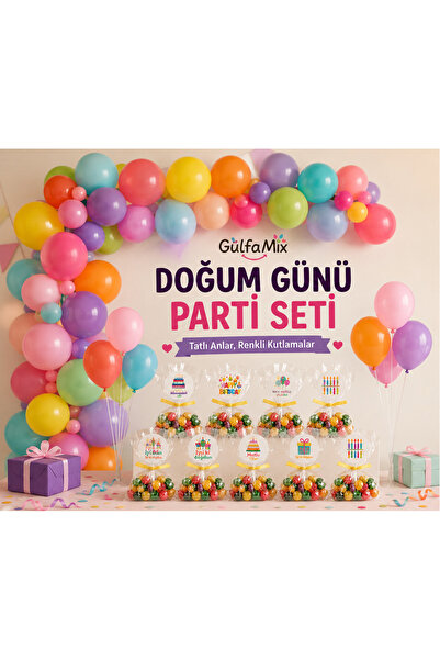 Gülfa Giftbox GülfaMix Doğum Günü Hediyelik Şeker Seti 10 Paket + 30 Karışık ...