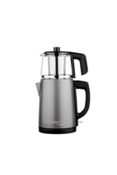 Leggno Gourmet Pro Cam Demlikli Çay Makinesi Füme