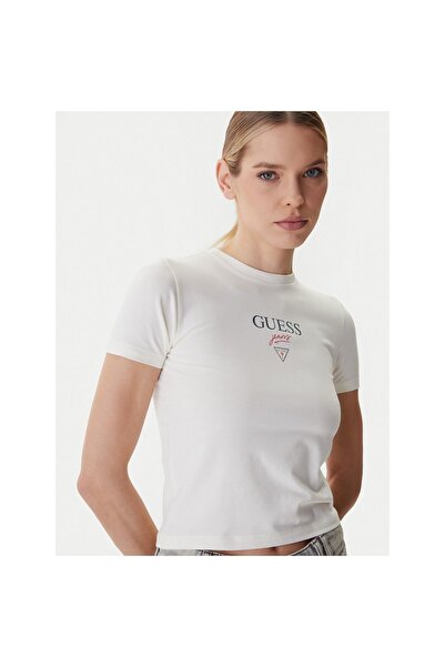 Guess Jeans Tricou de damă W6RI15J1314 Crem