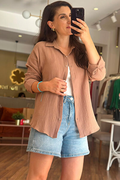 Unique Boutique Brown Muslin Shirt