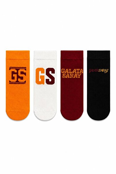 Galatasaray Lisanslı Taraftar Çorap Unisex 4'lü Yetişkin Patik Çorap 1905 Çor...