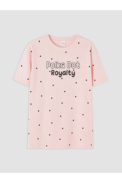 LC Waikiki Peak New Season Polka Dot Crew Neck Girls' Nightgown