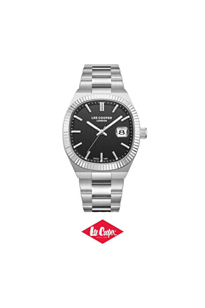 Lee Cooper New Season Men's Wristwatch with Calendar Classic Silver Steel Ban...