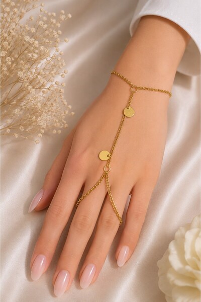 X-Lady Accessories Altın Renk Pul Çelik Şahmeran - 3886