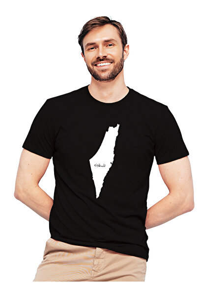 Generic Fashion World High Quality Palestine Map Design Printed Cotton T-Shirt