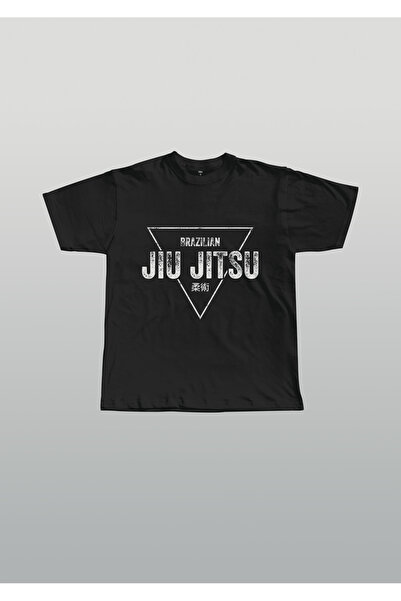 LUMSHİNE Oversize Jiu Jitsu Sports Printed Crew Neck T-Shirt