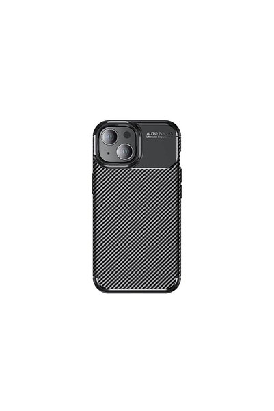 Generic Brand iPhone 15 Case Carbon Look Silicone with Camera Protection Ultimate Protection Nxxa