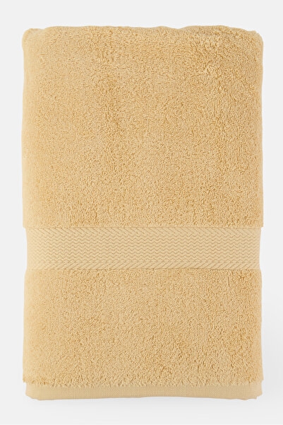 COTTON HOME Cotton Textured Bath Towel, Beige