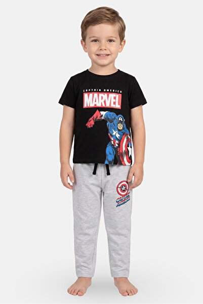 Marvel Toddlers Boy 2 Pieces Graphic Print Top And Pants Sleepwear Set, Multi...