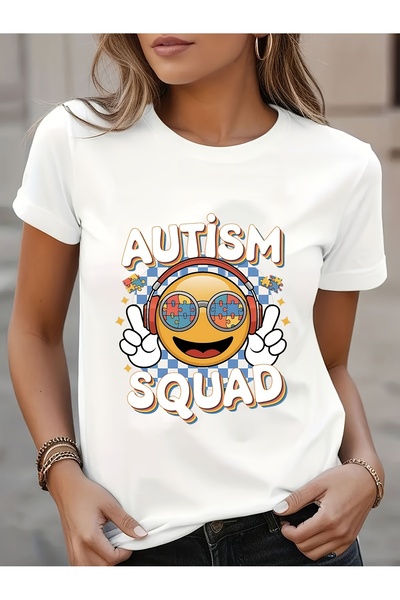 212Wear Squad Graphic Tee - White Women'S Casual Crew Neck Short Sleeve T-Shi...