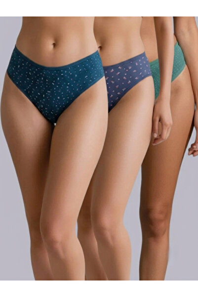 Eden By Styli Pack of 3 - Cotton Ditsy Print Hipster Briefs