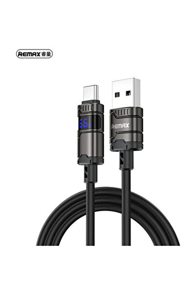 Remax Πλεγμένο Καλώδιο USB 2.0 USB-C αρσενικό - USB-A 66W Μαύρο 1.2μ