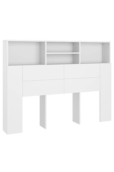 vidaxl Dulap pentru tăblie de pat, alb, 140x19x103,5 cm