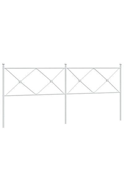 vidaxl Tăblie de pat de schimb metalică, alb, 200 cm