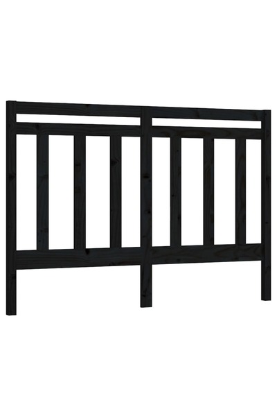 vidaxl Tăblie de pat, negru, 126x4x100 cm, lemn masiv de pin