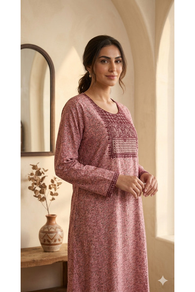 Maison Emarat Embroidered Floral printed Jlabiya
