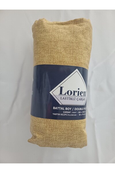 LorienHome Lori̇en Battal Size Fitted Sheet Set - Mustard