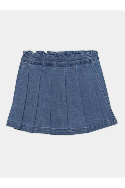 MINI KLUB By Styli Girls Pleated Denim Skorts