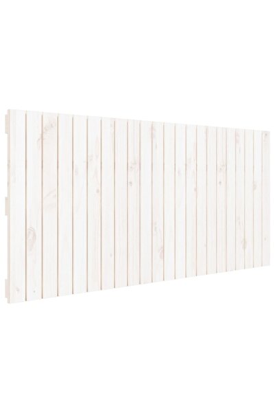 vidaxl Tăblie de pat pentru perete, alb, 140x3x60 cm, lemn masiv pin