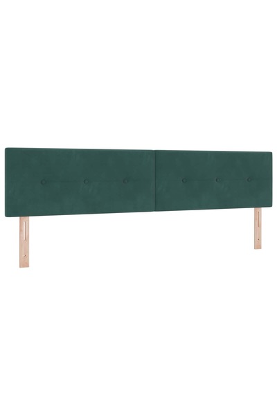 vidaxl Tăblie LED cu benzi LED Manual Verde 200 cm Catifea