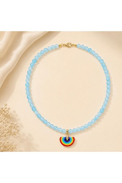 Elvia Atelier Murano Gökkuşağı Cam Kolye