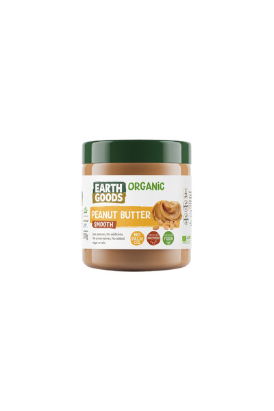 Earth Goods Organic Smooth Peanut Butter - vegan, gluten free, palm oil free ...