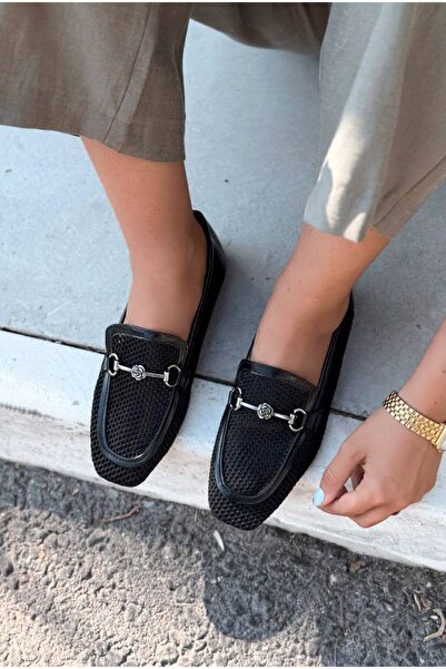 I Love Shoes Raviel Black Knitwear Knitted Women's Loafer