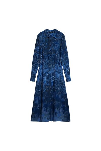 Desigual Rochie cămașă de damă 25WWVW23 Albastru