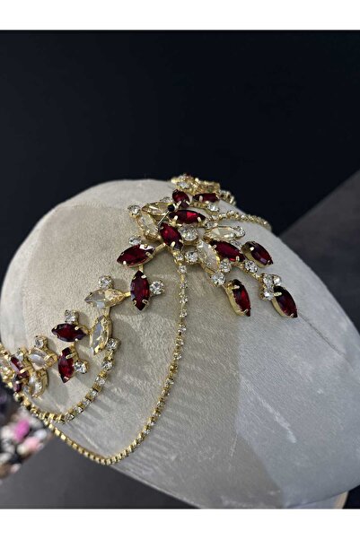 NİŞANTAŞI AKSESUAR Stone-Embellished Double Color Robe Handan