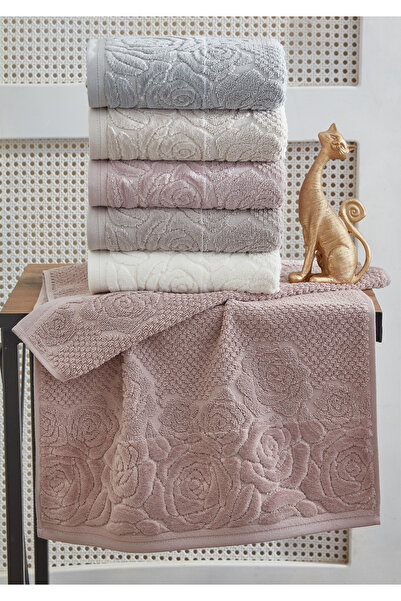 sarra 50X90 Deluxe 6-Piece Towel Set - Rose