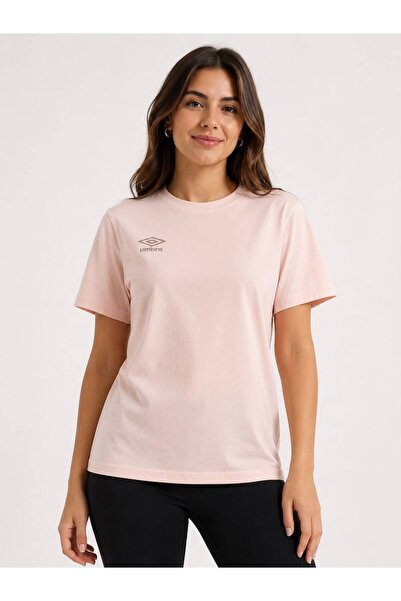 UMBRO Season Dusty Pink Cotton Women's Sports T-Shirt - Vf0510
