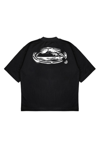 PURE EFFECT Unisex Oversize Corteiz Stencil Printed Boxy Fit Thick Fabric (240Gsm) T-Shirt