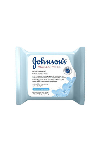 Johnson's Moisturizing Micellar Makeup Remover Wipes for Dry Skin 25 Wipes