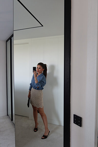 Özge Özgenç Openwork Skirt