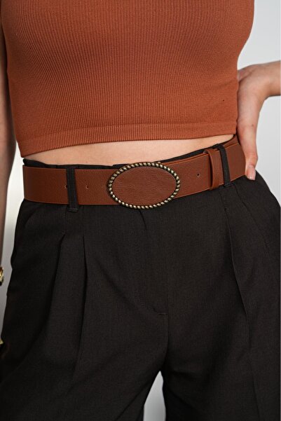 MODAM HİFA Leather Covered Cowboy Belt Women's Belt Trouser Belt Dress Belt S...