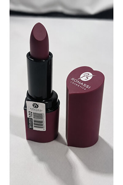 RS Ronassi Cosmetics أحمر شفاه ماتي مكثف اللون بتصميم على شكل قلب من روناسي ك...