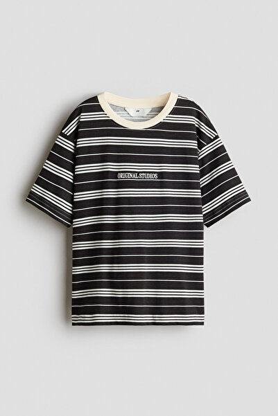 H&M İşleme Motifli Tişört