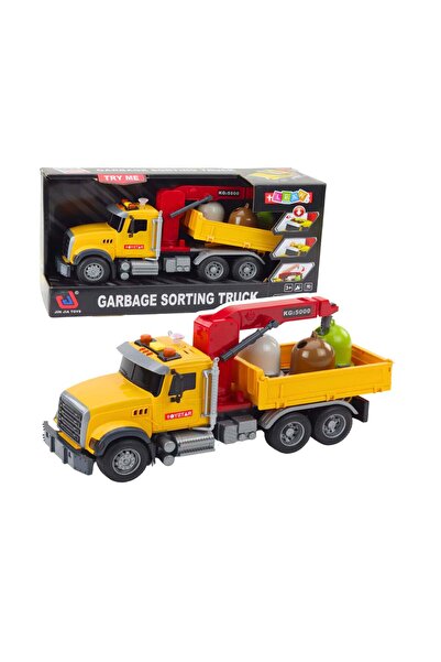 LEAN Camion de sortare a deșeurilor cu efecte sonore și luminoase, 31 x 13.5 ...