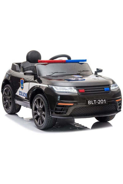 LEAN Mașină de poliție electrică BLT-201, neagră, 7632