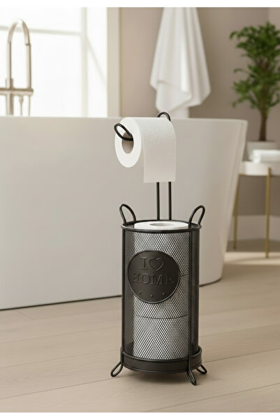 EVSTYLE Metal Mesh Toilet Paper Holder & Organizer Stand with Refillable Comp...