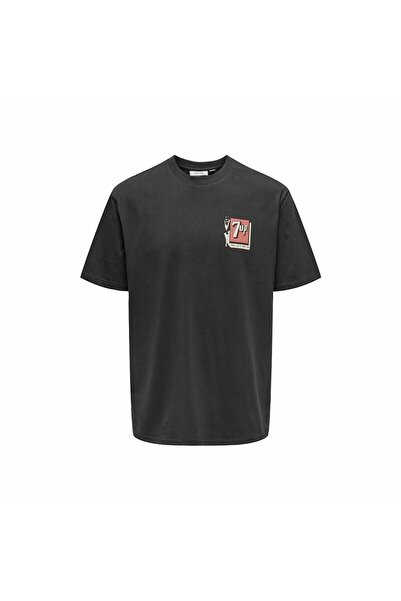 Only & Sons Tricou cu Mânecă Scurtă Bărbați Ons7Up Rlx Ss Negru---Marime XXL
