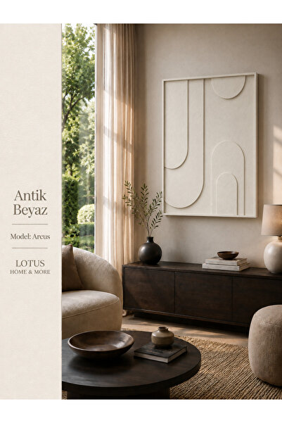 Lotus Home&More ARCUS - Çerçeveli El Yapı 3 Boyutlu Dokulu Doğal Taş ve Alçı ...