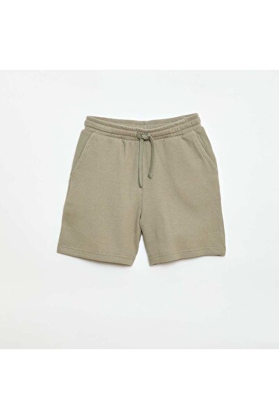 KIABI Waffle Knit Shorts GREEN