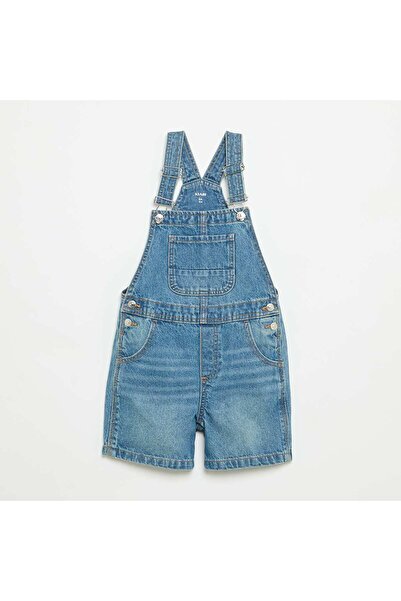 KIABI Denim Short Overalls BLUE