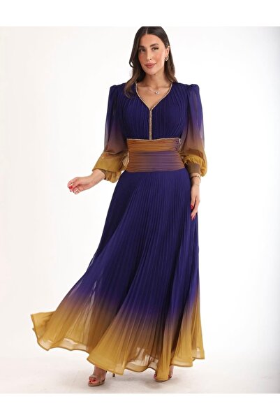 Elit couture chiffon evening dress
