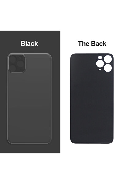 Choice7 For 11Pro Black For iPhone 11 pro Max Back Glass Panel Battery Cover ...