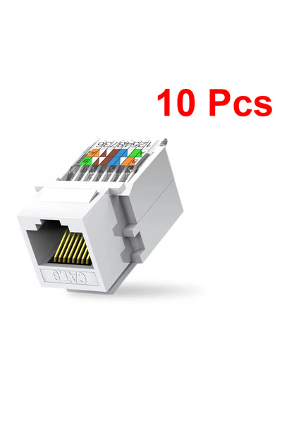 choice2 10PCS 1/5/10PCS RJ45 CAT6 Ethernet Keystone Jack No Punch-Down Tool-L...