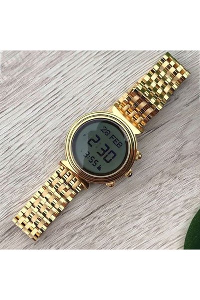 Al-Fajr Water Resistant Stainless Steel Digital Watch WF-14S - 31 mm - Gold