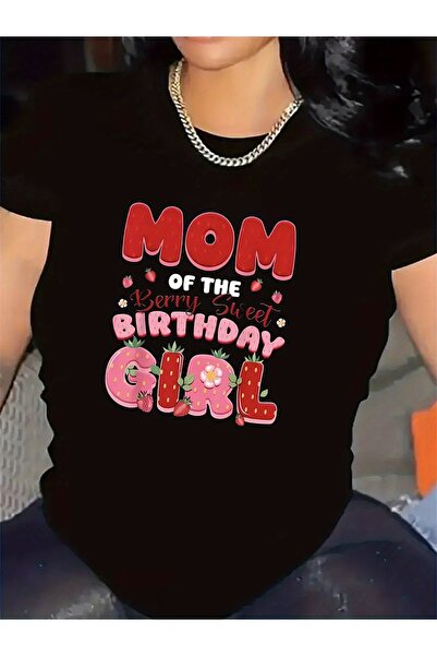 Astogria13 تي شيرت قطني بأكمام قصيرة بطبعة "Mom of the Berry Sweet Birthday"،...