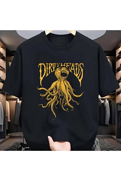 Astogria13 قميص كاجوال برقبة دائرية وأكمام قصيرة يحمل شعار The Dirty Heads Oc...